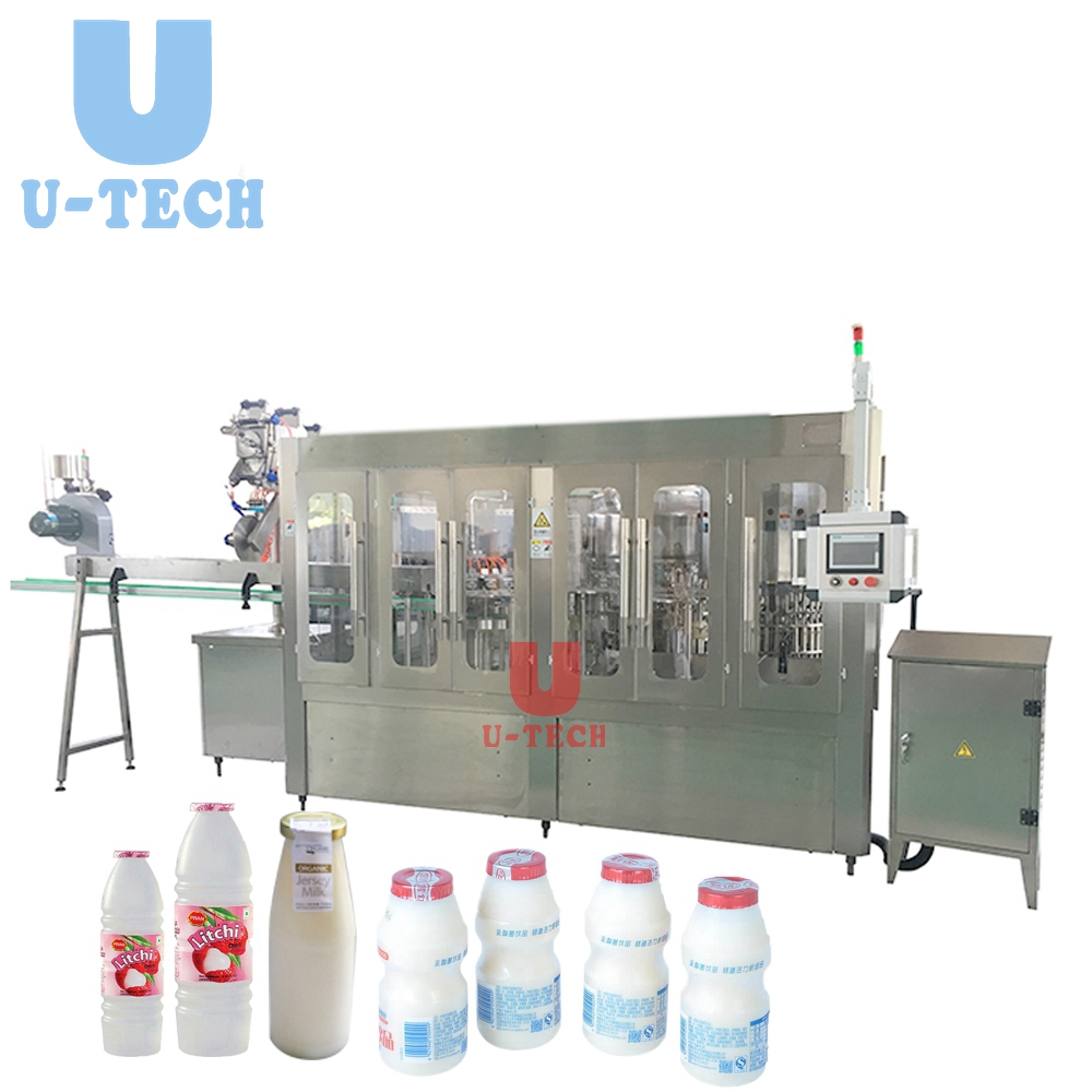 4000BPH Automatic Plastic Bottle Lichi Juice Aluminum Foil Filling Bottling Sealing Machine Price Plant