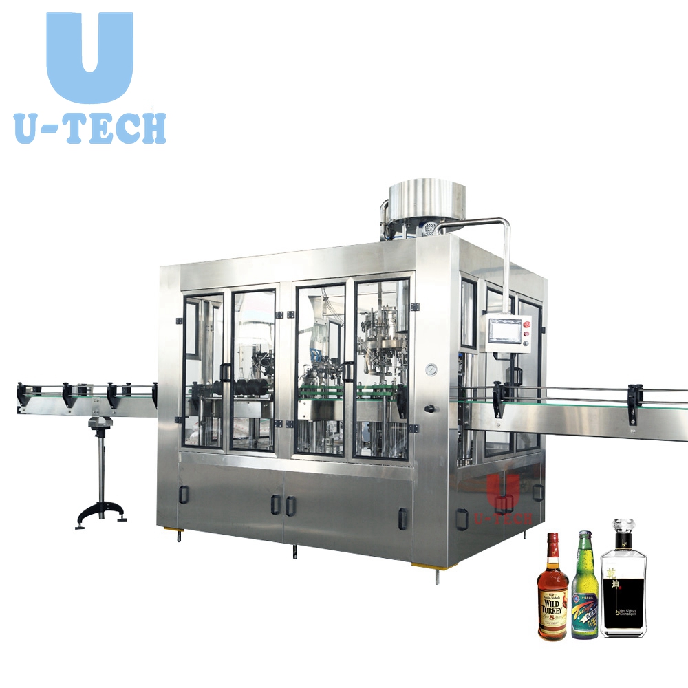 3000 - 5000BPH Automatic Glass Bottle Alcoholic Beverage Soft Drink Wine Filling Bottling Machine Production Line Plant