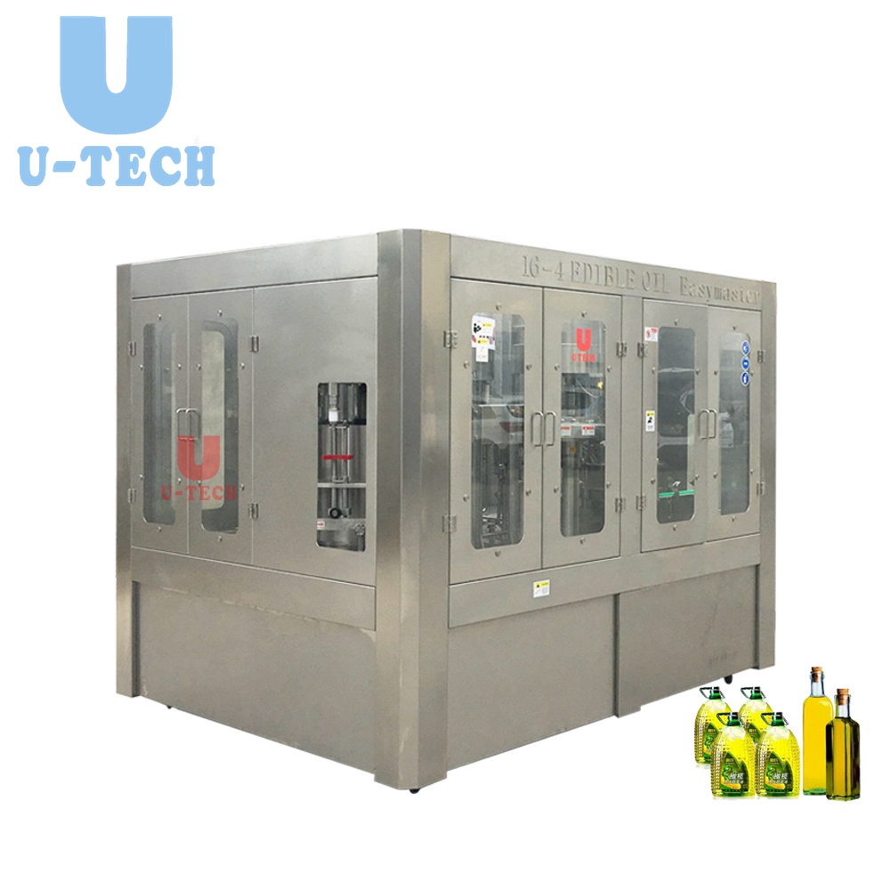 4000BPH Sunflower Vegetable Olive Edible Cooking Palm Essential Oil Bottle Filling Bottling Packing Production Plant Machine Line Price