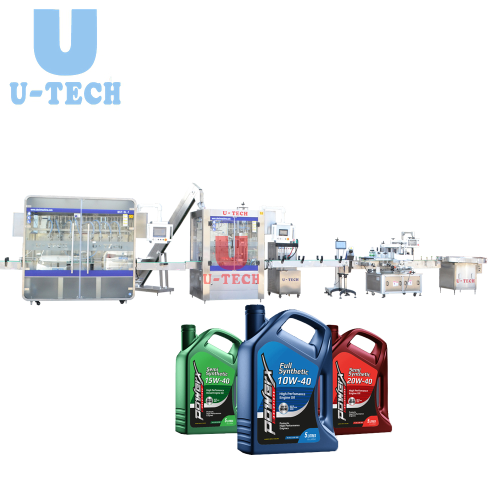 Automatic Motor Lube Engine Lubricating Oil Filling Capping Machine