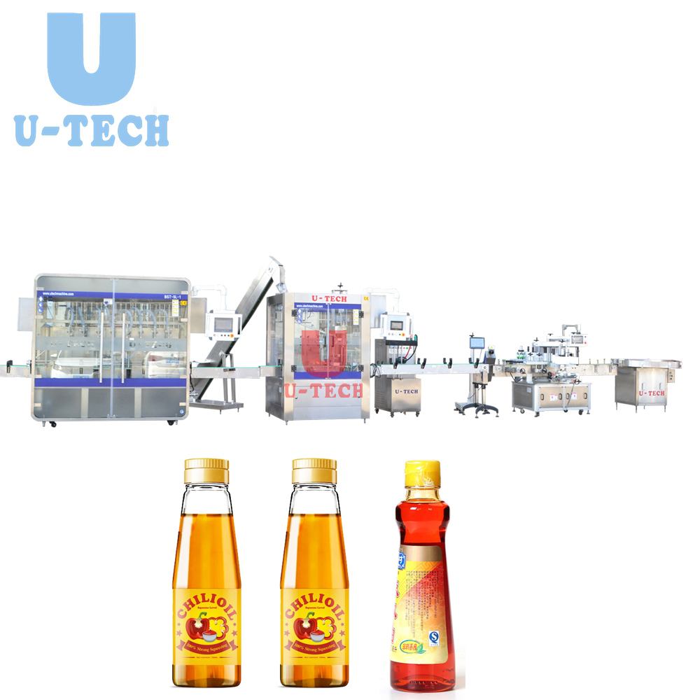 Automatic Chili Oil Filling Capping Machine Production Line Plant