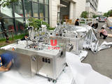 2 Set automatic disposable 3ply face mask making machine and raw material send to Mexico