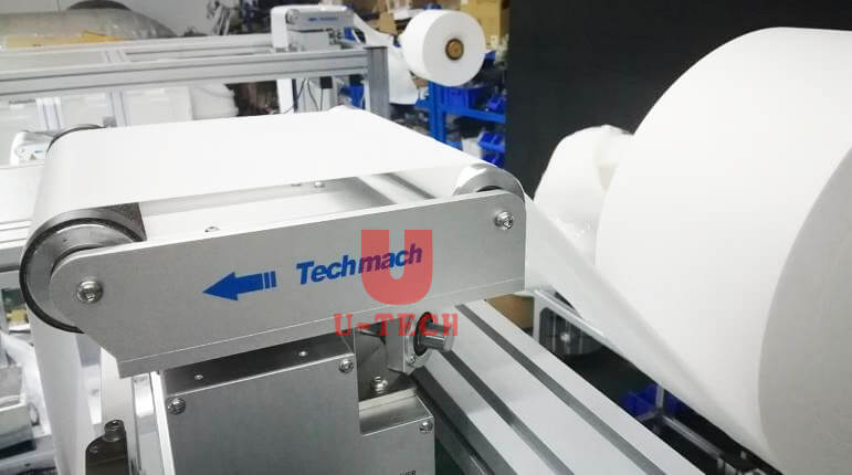Full automatic tie on one time forming high speed 3ply 4ply face mask making machine